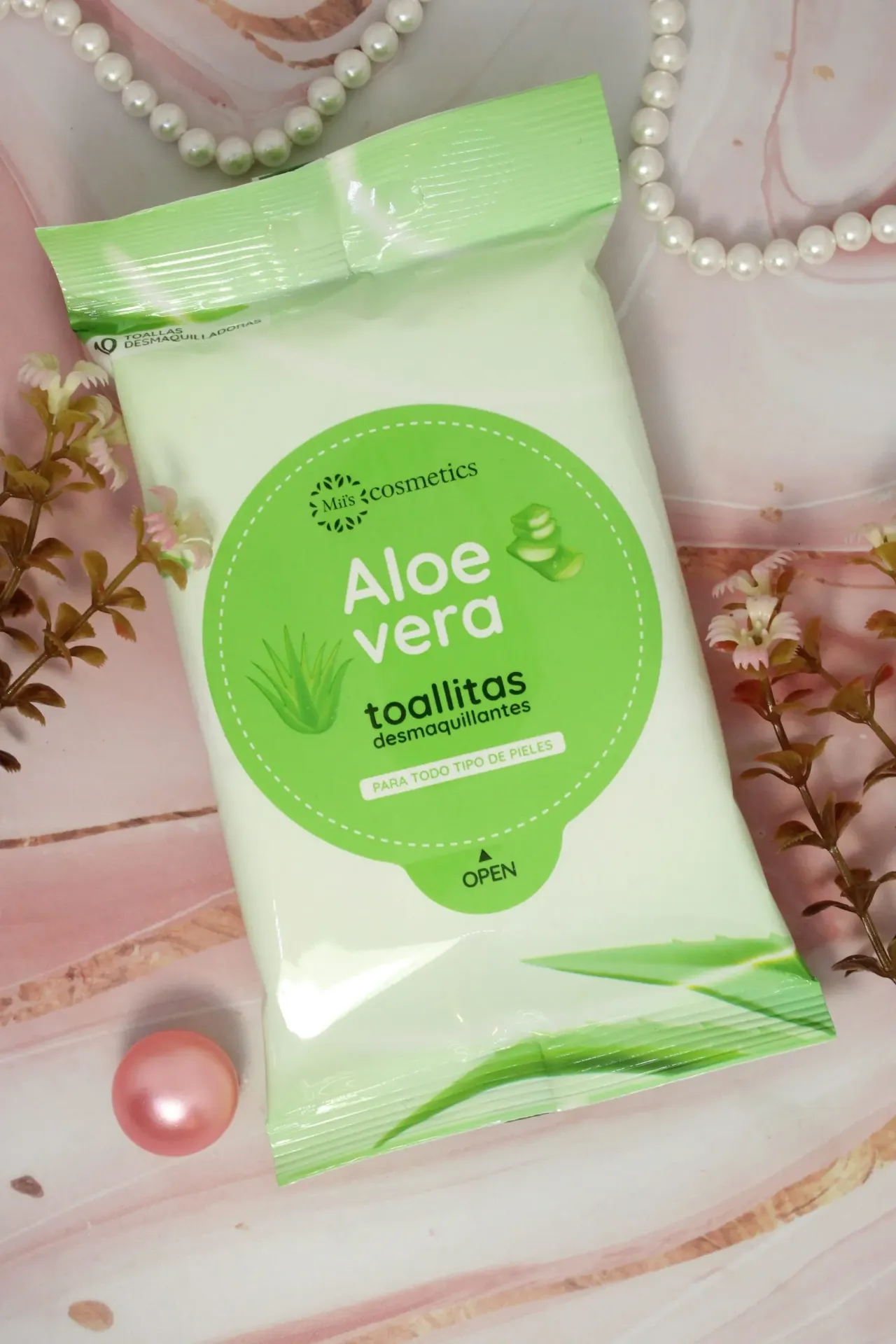 TOALLAS DESMAQUILLANTES MISS COSMETICS ALOE VERA