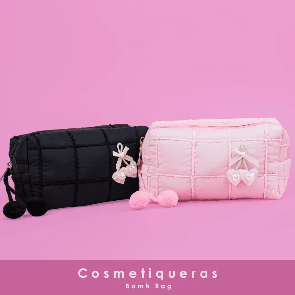 COSMETIQUERA BLOMSHELL CORAZÓN ROSA